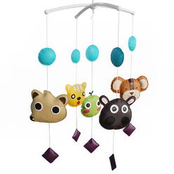 Angelfacehijo Baby Musical Mobile Nursery Decoration Crib Mobile Baby Shower Gift&#44; Lion Cow Fox
