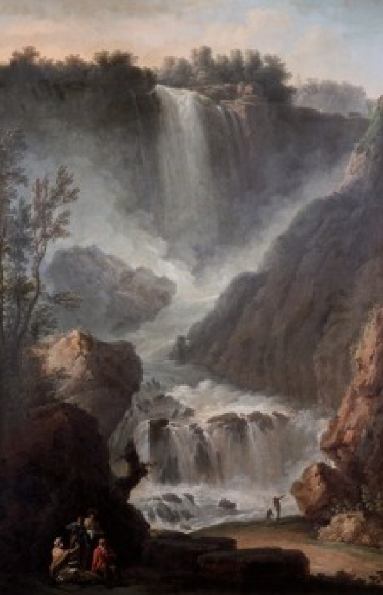 BrainBoosters The Falls of Terni Claude-Joseph Vernet 1714-1789 French Christies Images New York USA Poster Print - 18 x 24 in.