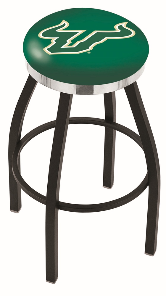John Hancock 36 in. South Florida Bar Stool with Bulls Logo Swivel Seat