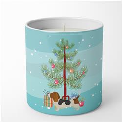 JensenDistributionServices 3.75 x 3.25 in. Unisex Basset Hound Christmas Tree 10 oz Decorative Soy Candle