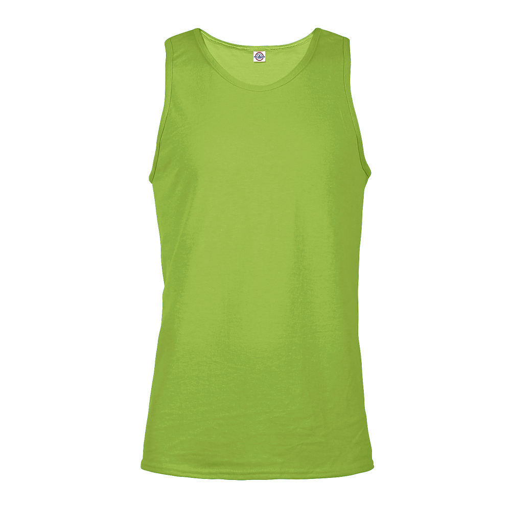 Riggingaparejo Pro Weight Adult Tank Top&#44; Lime - Extra Large