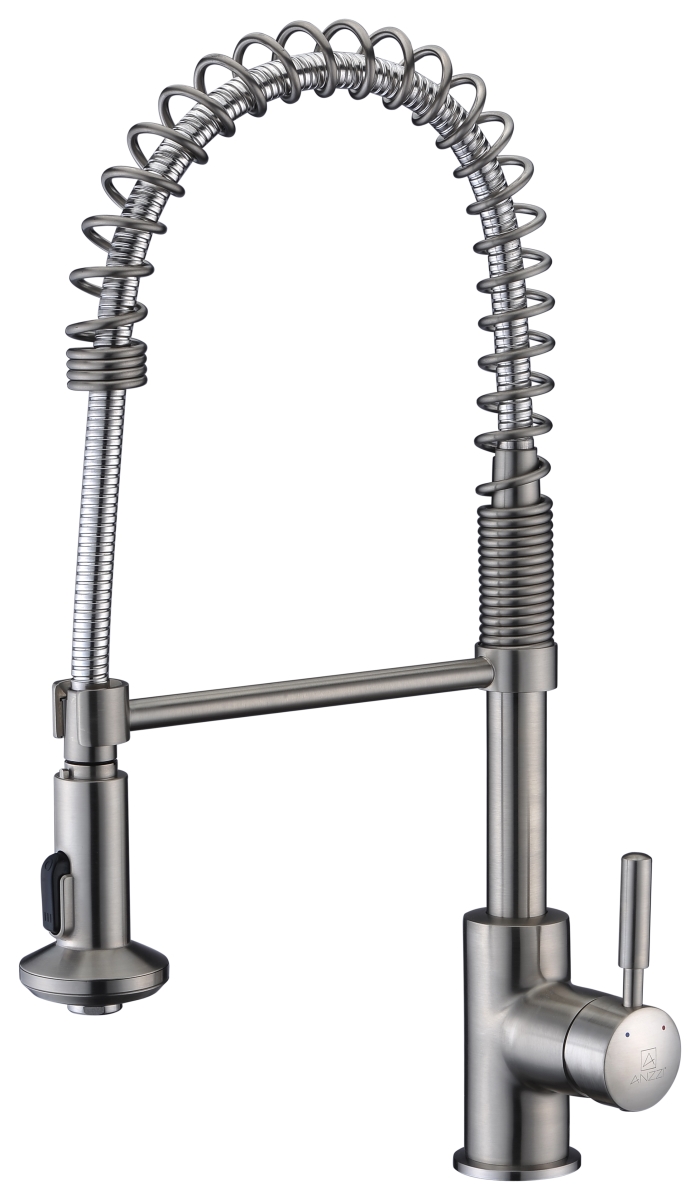 Trascocina Eclipse Single Handle PullDown Sprayer Kitchen Faucet in Brushed Nickel