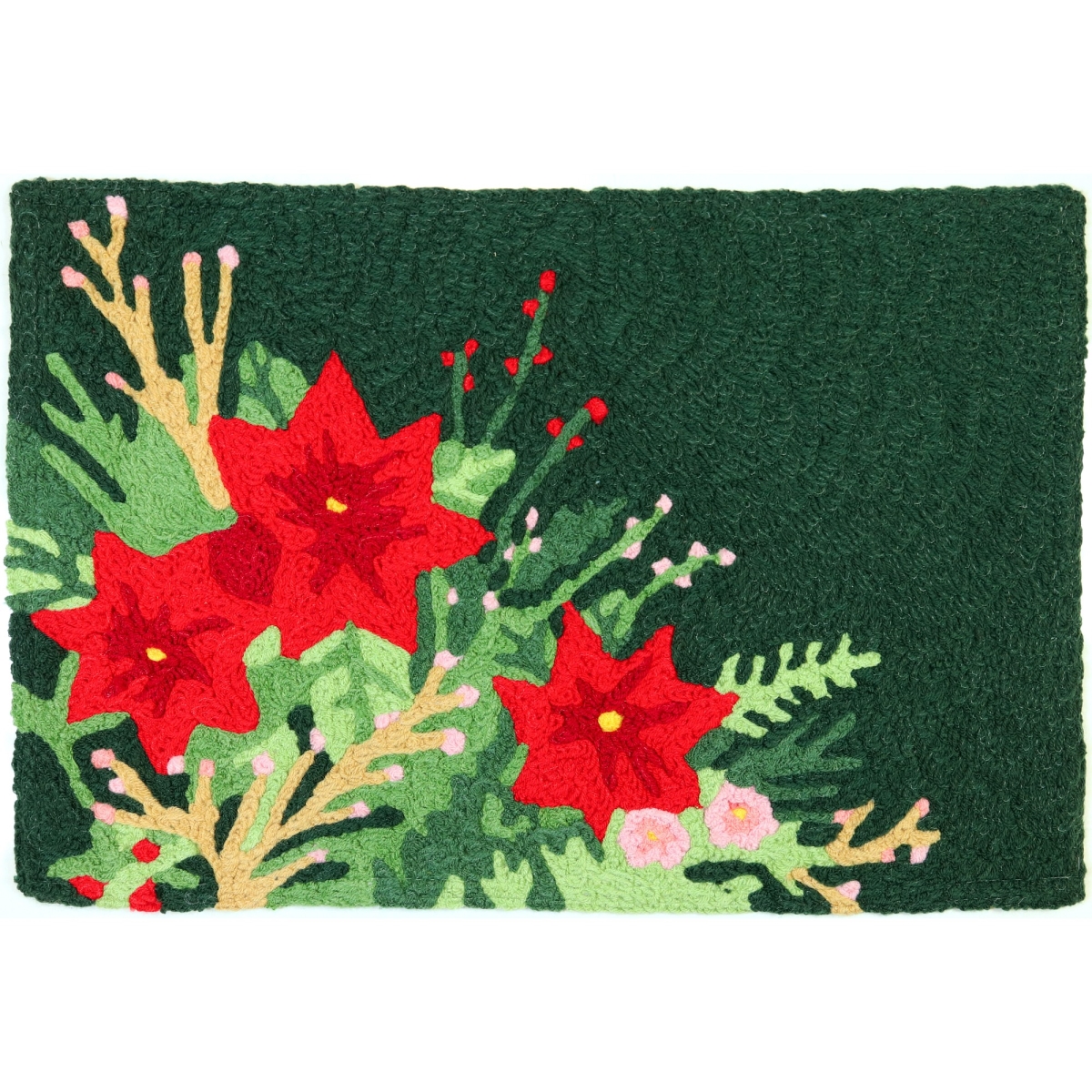 Perspectiva 20 x 30 in. Christmas Bouquet Accent Rug