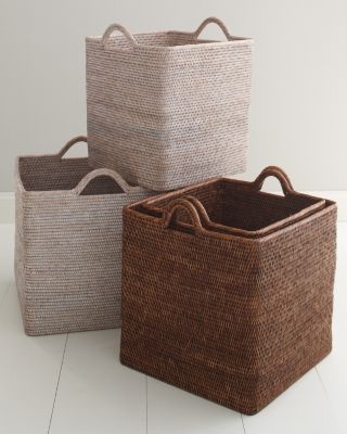 Engranaje 19 x 11 x 14 in. Woven Basket&#44; Brown