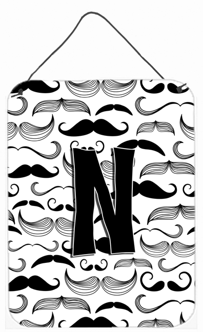 JensenDistributionServices Letter N Moustache Initial Wall and Door Hanging Prints