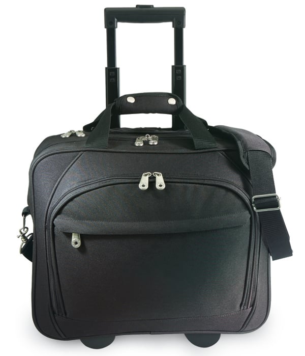 On The Go Business Rolling Laptop Briefcase With Laptop Holder