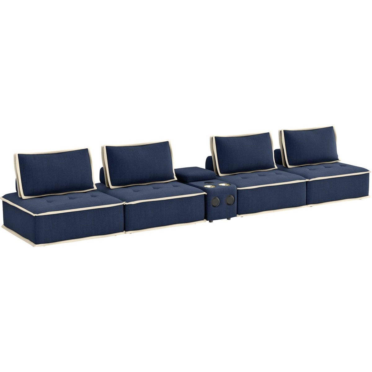 Fineline Pixie Sofa Sectional with Modular Couch & Bluetooth Speaker
