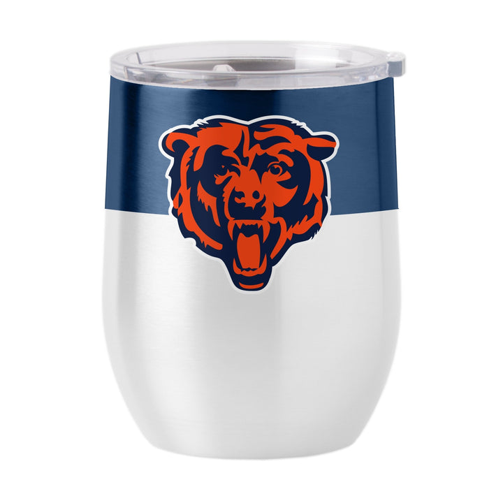 Moment-in-Time 16 oz NFL Chicago Bears Colorblock Stainless Curved Beverage