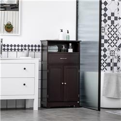 212 Main 834-307BN Kleankin Modern Floor Bathroom Storage Cabinet&#44; Espresso Brown
