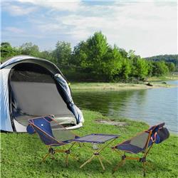 212 Main A20-188 Outsunny Aluminum Camping Padded Chairs Set with Lightweight Folding Table