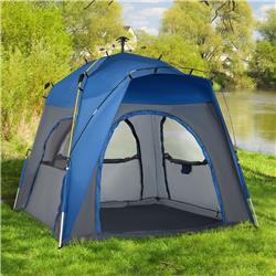 212 Main A20-054GY Outsunny Camping Tents 4 Person Pop Up Tent&#44; Gray