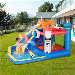 212 Main 342-051V80 Outsunny 5-in-1 Backyard Inflatable Bounce House with Slide