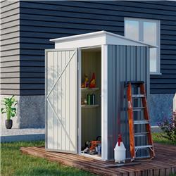 212 Main 845-840V01GY 5 x 3 x 6 ft. Outsunny Outdoor Sheds Storage with floor - Gray