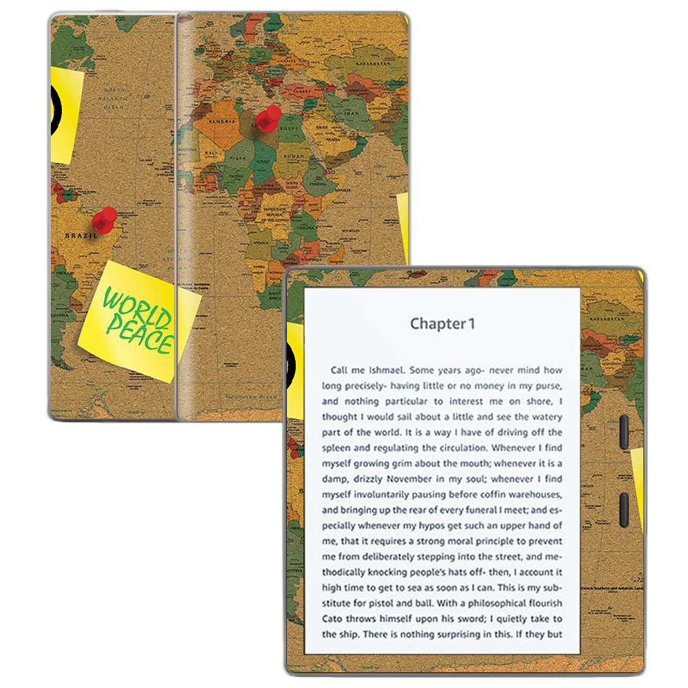 MightySkins AMKOA7-World Peace Skin for Amazon Kindle Oasis 7 in. 9th Generation - World Peace