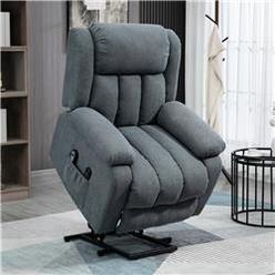 212 Main 713-093V80 Homcom Electric Lift Chair Recilner Big & Tall with Massage - Grey