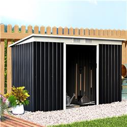 212 Main 845-032CG 9 x 4.5 x 5.5 ft. Outsunny Outdoor Rust-Resistant Metal Garden Vented Storage Shed with Spacious Layout & Durable Cons