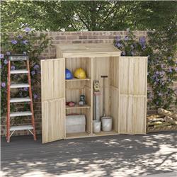 212 Main 845-888V00ND 47.25 x 22.5 in. x 72 ft. Outsunny Wooden Garden Shed Tool Storage - Natural