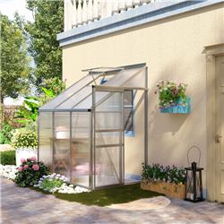212 Main 845-539 6 x 4 x 7 ft. Outsunny Aluminum Polycarbonate Walk-in Garden Greenhouse&#44; Clear