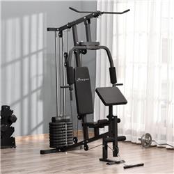 212 Main A91-132 58.25 x 42.5 x 81.5 in. Multifunction Home Gym Machine Fitness Workout Bench&#44; Black
