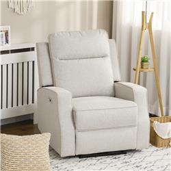 212 Main 833-987V81CW Homcom Electric Power Recliner Armchair with USB Charging Station - Cream White