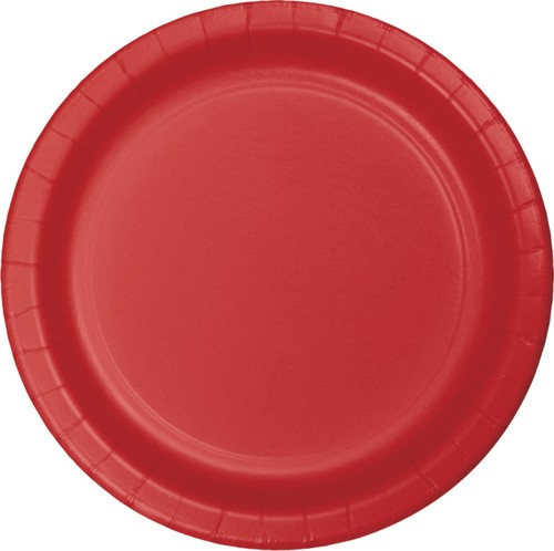 HOFFMASTER Group 533548 7 in. Lunch Plate&#44; Classic Red - 8 per Case - Case of 12