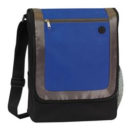 Ddi 2364506 11 x 13.5 x 4.5 in. City Messenger Bag with Side Mesh Pocket&#44; Black & Royal - Case of 40