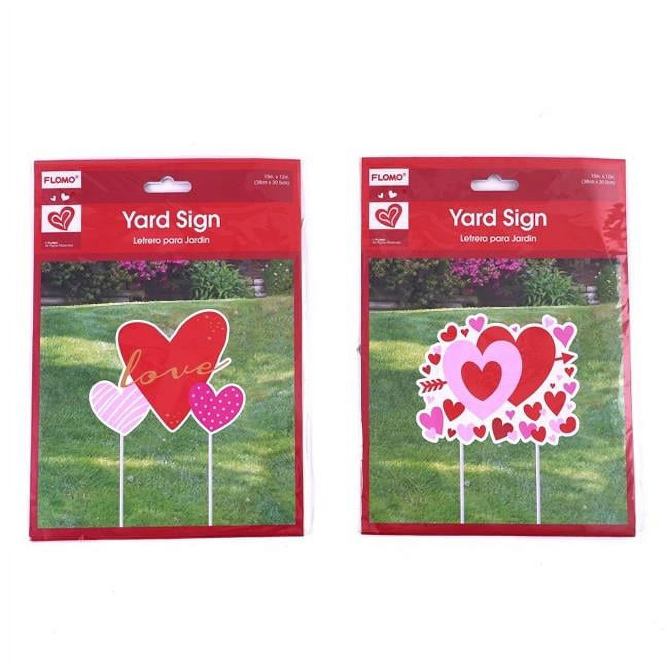 Ddi 2368125 12 x 15 in. Valentine Yard Signs&#44; 2 Design - Case of 24