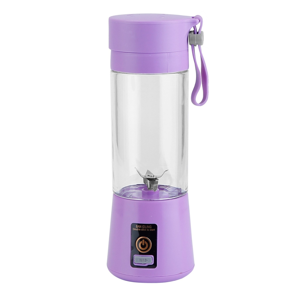 Fresh Fab Finds FFF-Purple-GPCT2609 USB Rechargeable Portable Juicer Blender - 6 Blades&#44; Powerful Motor