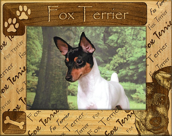 GiftWorksPlus  Giftworks Plus DBA0078 Fox Terrier- Alder Wood Frame- 8 x 10 In
