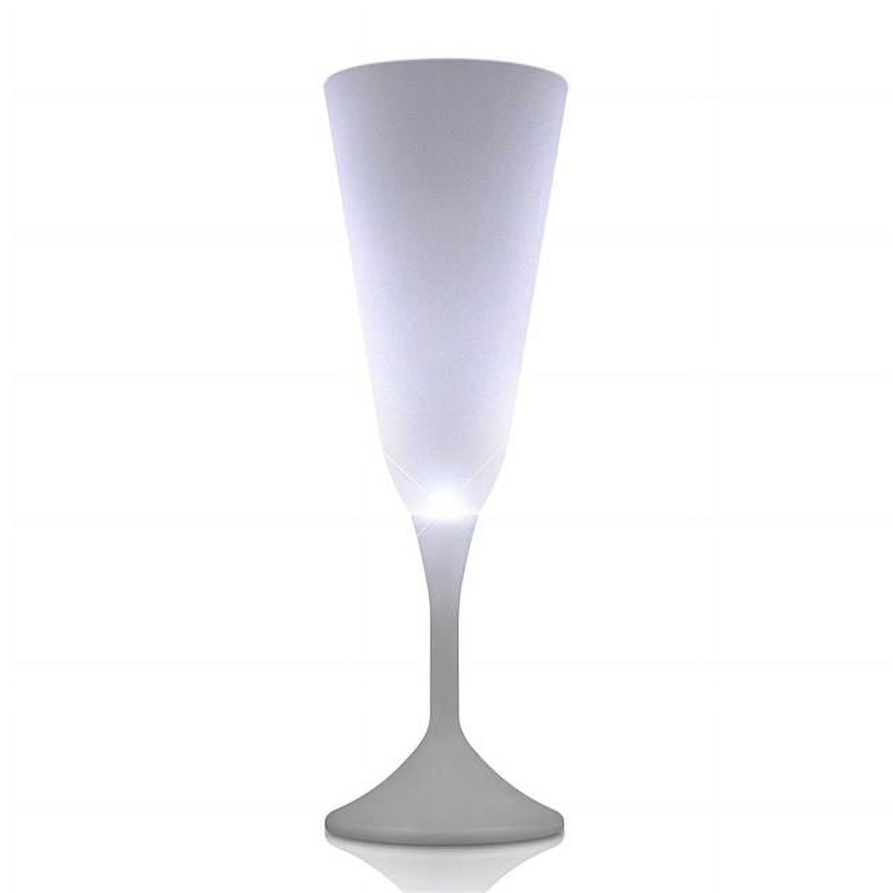 blinkee STWLCWG-WT Steady White LED Champagne Wine Glass