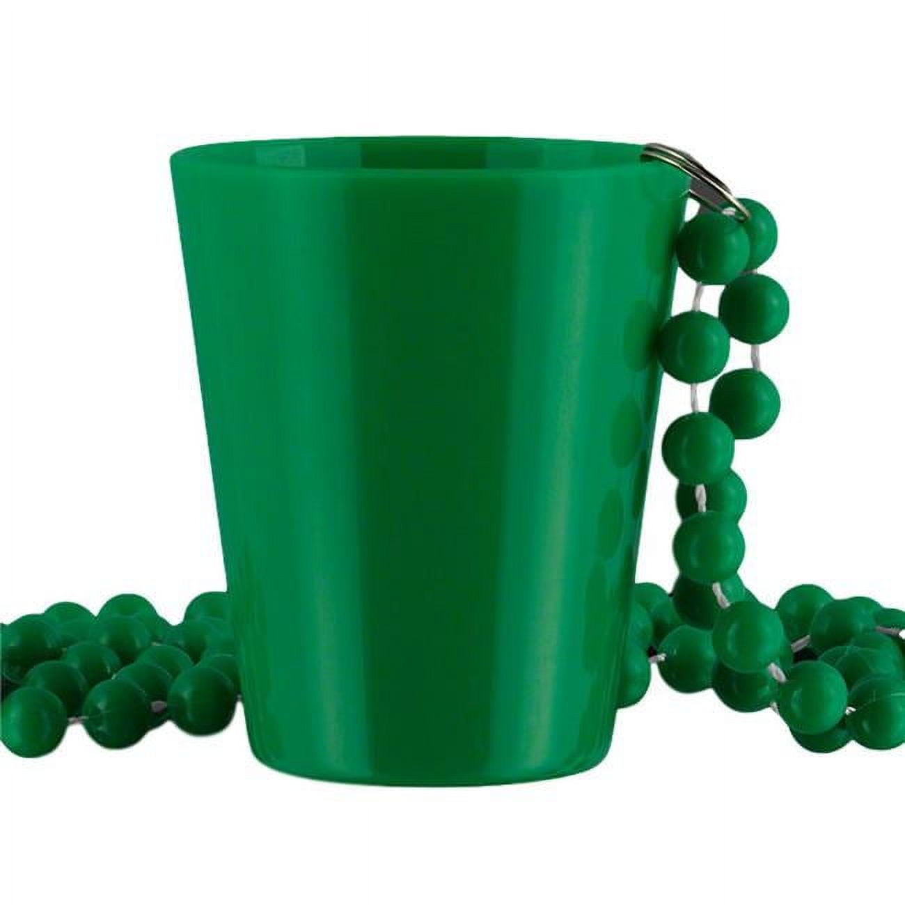 blinkee NLUSGBN-GN Non Light Up Green Shot Glass on Green Beaded Necklace