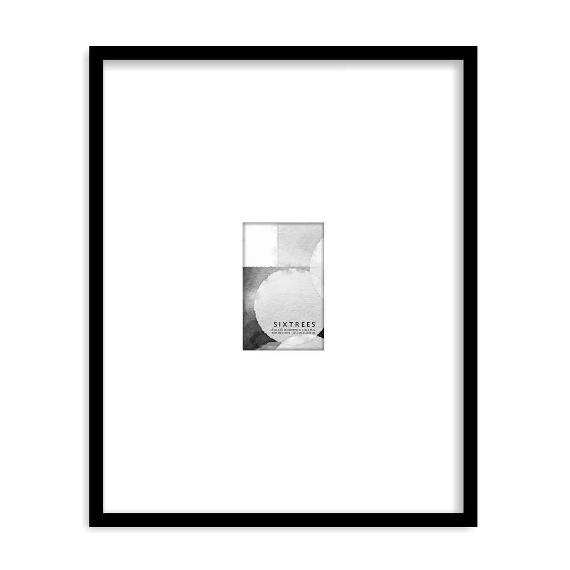 Sixtrees WD2311620-46 16 x 20 in. Logan Black M2 Wood Picture Frame