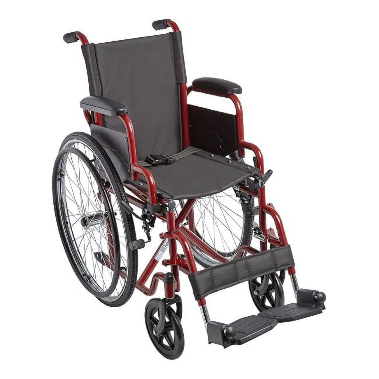 Ziggo ZG1400 14 in. Pediatric Manual Wheelchair with Wide Seat&#44; Red