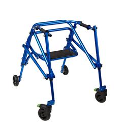 Ziggo KP530 Klip Lightweight 4 Wheel Posterior Walker for Kids & Teens&#44; Blue - Medium