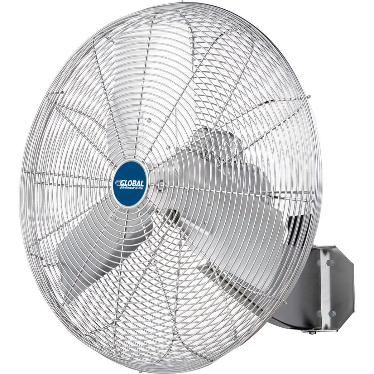 GLOBAL INDUSTRIES Global Industrial 293018 24 in. 7200 CFM&#44; 0.25 HP Washdown Rated Stainless Steel Wall Mounted Fan