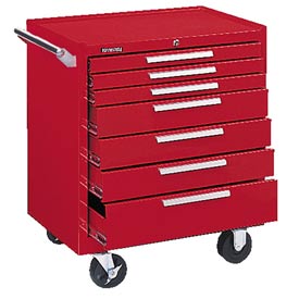 Kennedy Manufacturing B211663 29 in. 7-Drawer Roller Cabinet with Ball Bearing Slides - Red