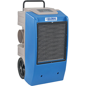 GLOBAL INDUSTRIES 246704 Dehumidifier Commercial Grade Refrigeration 250 Pints a Day Dehumidification with Water Pump