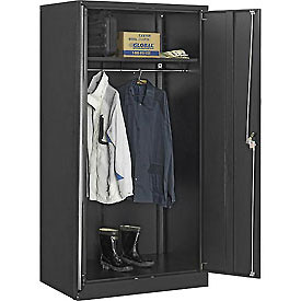 GLOBAL INDUSTRIES Global Industrial 270034BK 36 x 24 x 72 in. Wardrobe Cabinet with Assembly&#44; Black