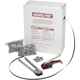 PAC Strapping EP48HD 0.5 in. x 7200 ft. Poly Strapping Coil Kit with Tensioner Sealer & Seals in Self Dispensing Box&#44; Black