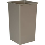 Rubbermaid Commercial Products 3959GRA 50 gal. Square Untouchable Waste Container&#44; Gray