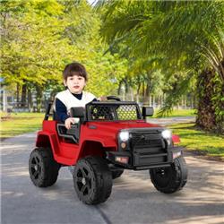 Total Tactic TQ10184US-RE 12V Kids Ride on Truck with Remote Control & Headlights&#44; Red