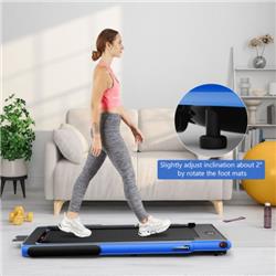 Total Tactic SP37914US-NY 2.25HP 2-in-1 Folding Treadmill with APP Speaker Remote Control&#44; Navy