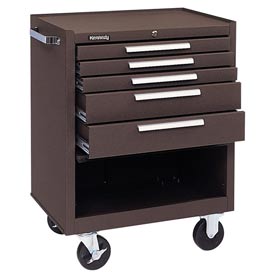 Kennedy Manufacturing B211599 27 in. 5-Drawer Roller Cabinet with Ball Bearing Slides - Brown