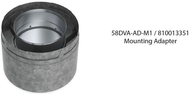 Dura Vent 58DVA-AD-M1 5 x 8 in. Direct Vent Pro Mount Collar Adapter