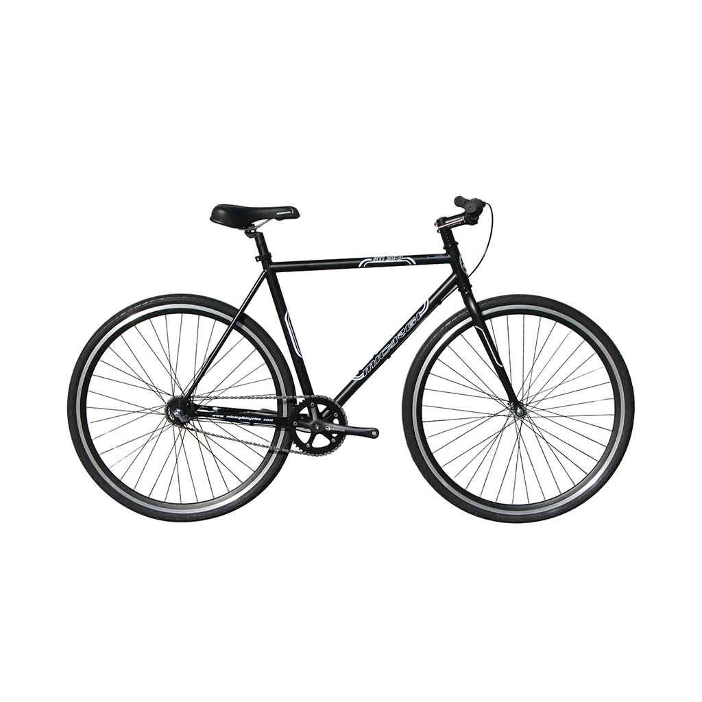 DOLLAR DAYS 53 cm Hi-Ten Steel & Aluminum Frame Fixed Gear Road Bicycle&#44; Matte Black & Black