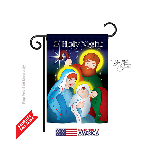 GardenControl 64077 Nativity O Holy Night 2-Sided Impression Garden Flag