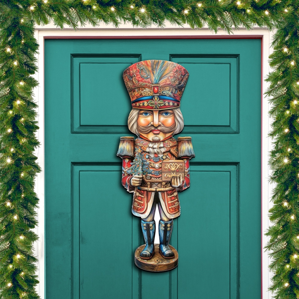 Clean Choice 24 x 18 in. Regal Nutcracker Prince Holiday Christmas Door Decor