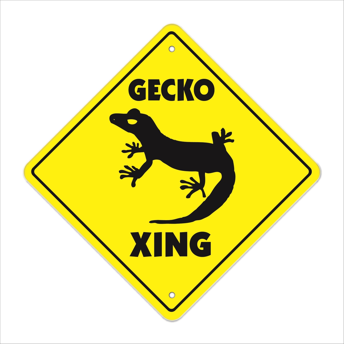 Amistad 12 x 12 in. Gecko Crossing Zone Xing Sign