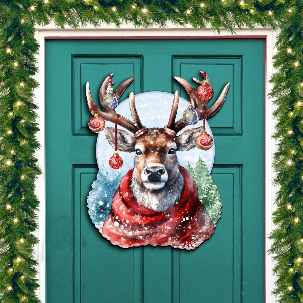 Clean Choice 24 x 18 in. Christmas Mood Holiday Christmas Door Decor