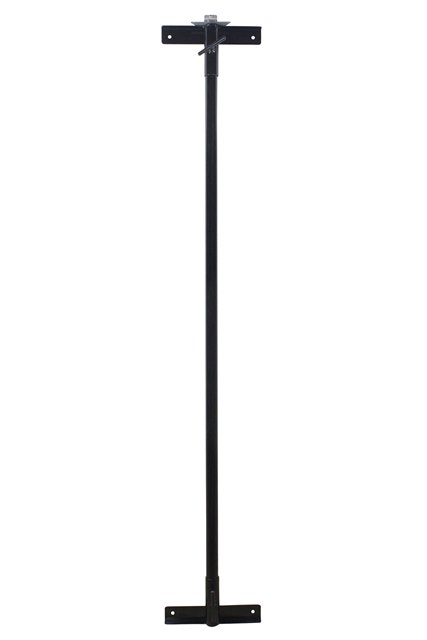FeeltheGlow 6 ft. Aluminum Pole with Fixed Surface Mount Bracket - Black